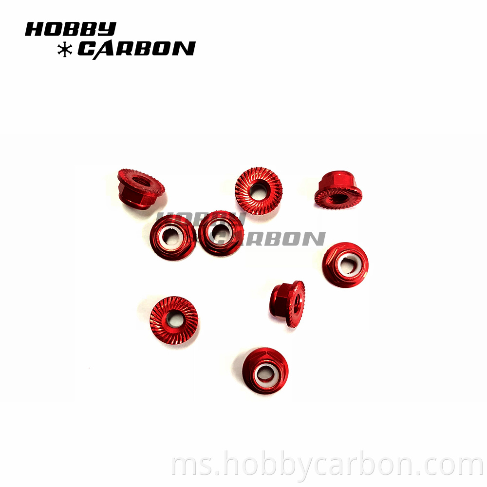 Red Aluminum Nuts